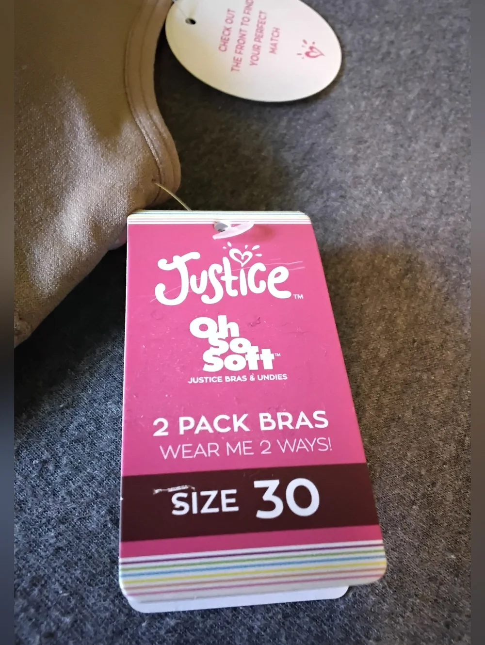 Justice Girls Training Bra Bundle Size 30 NWT Seamless Racerback 2-Pack - Picture 3 of 4